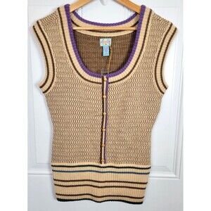 NWT Plenty by Tracy Reese Wool Scoop Neck Sweater Vest Size M
